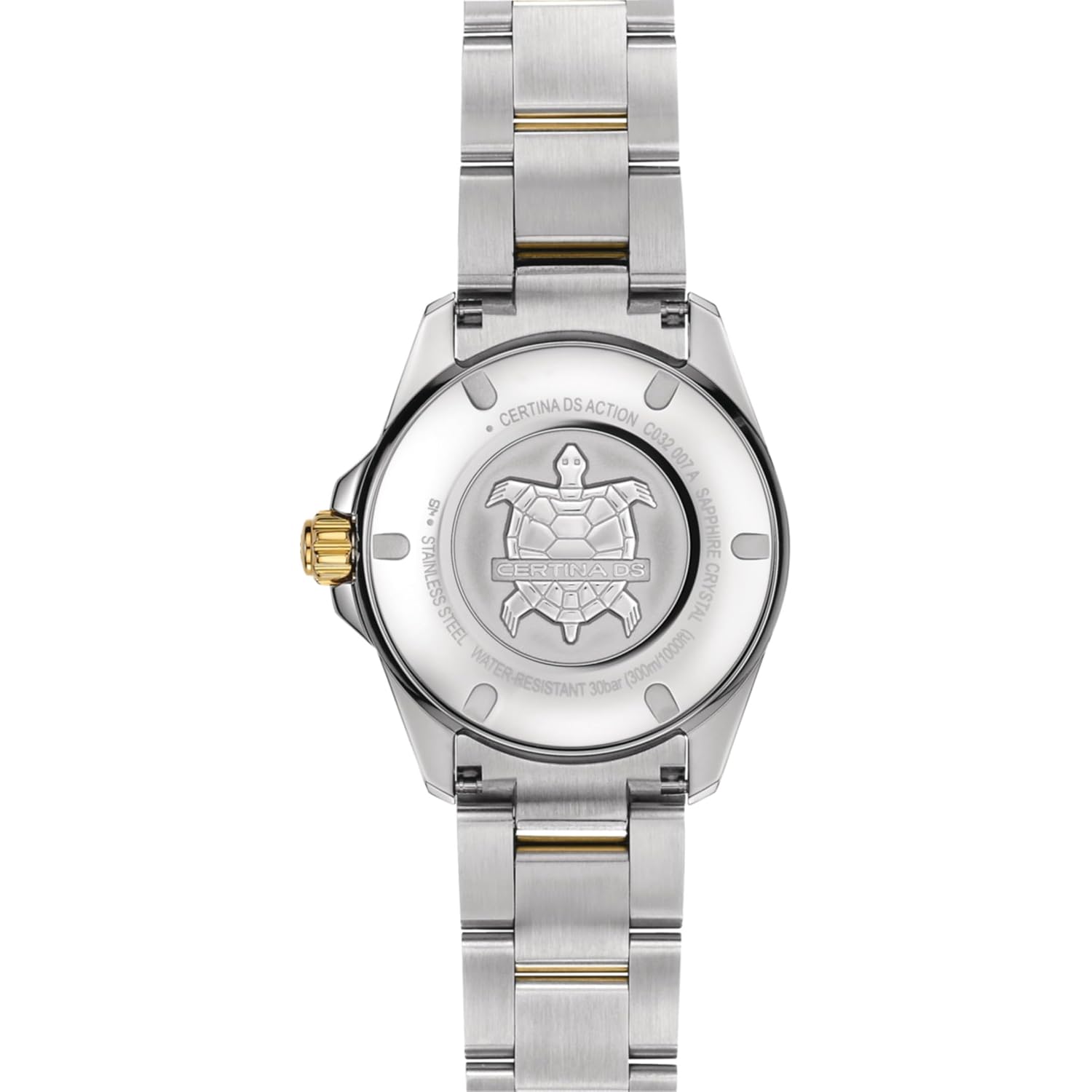 Certina, Womens, Ds Action Lady 34.5Mm, Stainless Steel, Swiss Automatic, Watch, White Mother Of Pearl, Stainless Steel, 18, (C0320072211600)