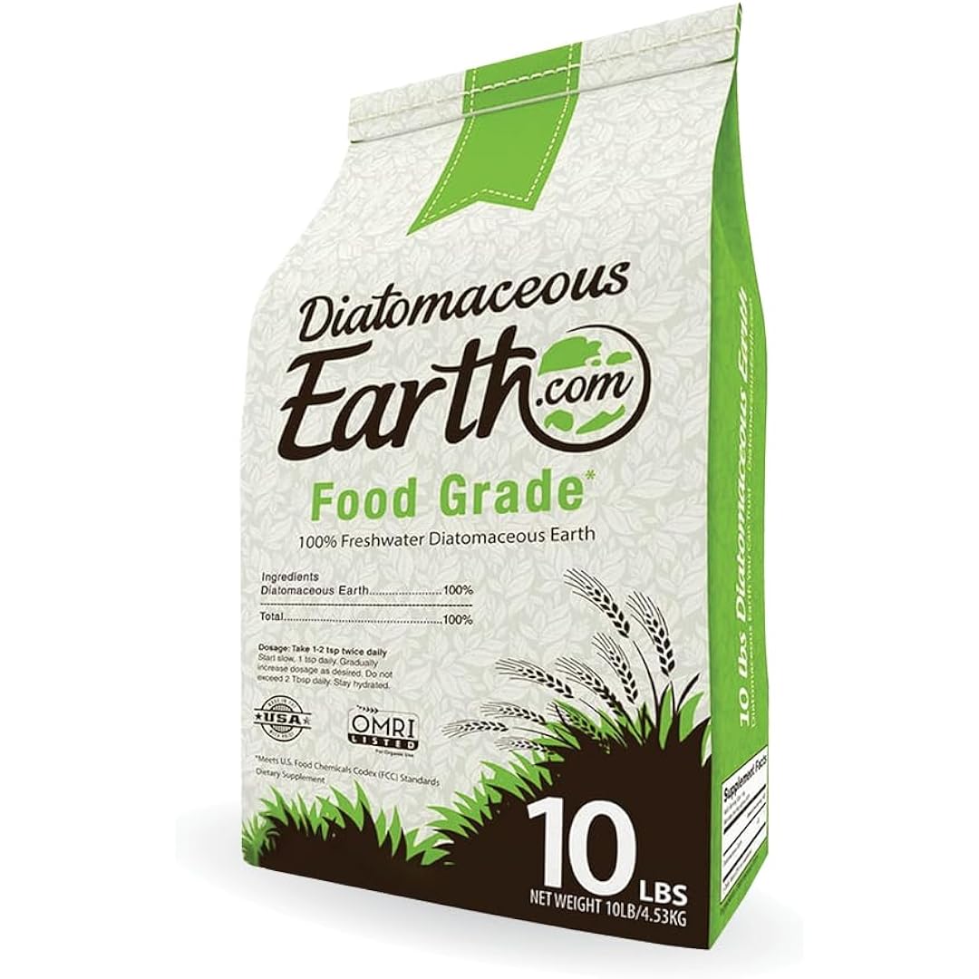Diatomaceousearth Food Grade Diatomaceous Earth – 10Lb | 100% Organic, All-Natural Powder | Safe For Humans & Pets | Omri Listed For Organic Use