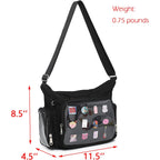 Canvas Ita Bag Crossbody Shoulder Bag Kawaii Purses And Handbags With Anime Pins Display Medium