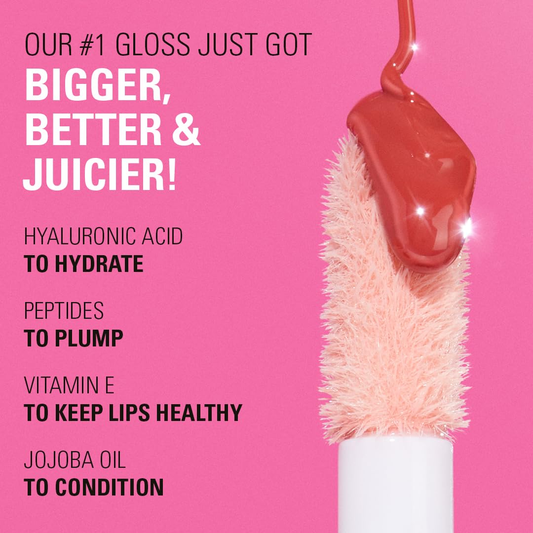 Revolution, Pout Bomb Plumping Lip Gloss, Buildable, High Shine for Hydrating, Plumping Finish, Buildable Color, Vegan & Cruelty-Free, Sheer Milky Nude, 0.15 fl oz