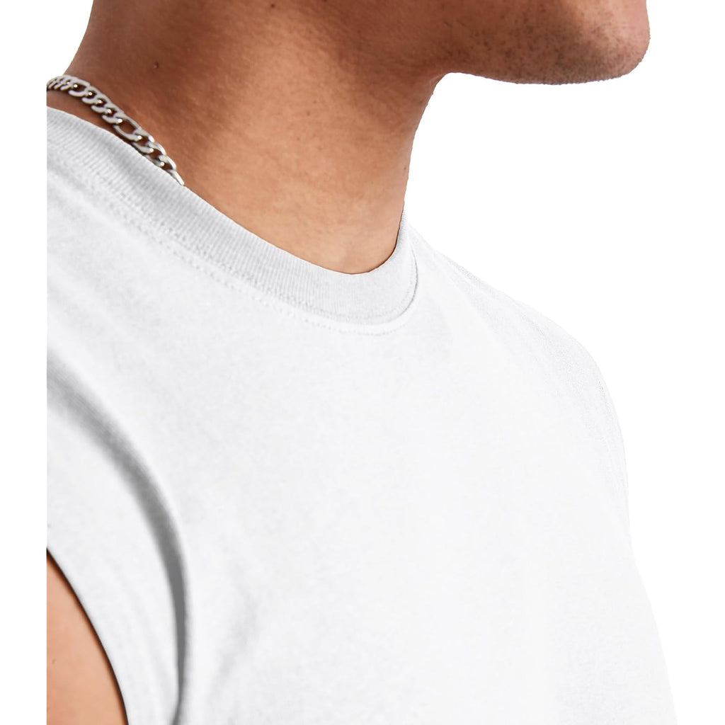 Hanes Men'S Essentials Midweight Muscle T-Shirt Pack, Cotton Muscle Tank Shirts, 3-Pack