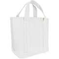 DALIX 14" Mini Small Cotton Canvas Party Favor Wedding Gift Tote Bag in White