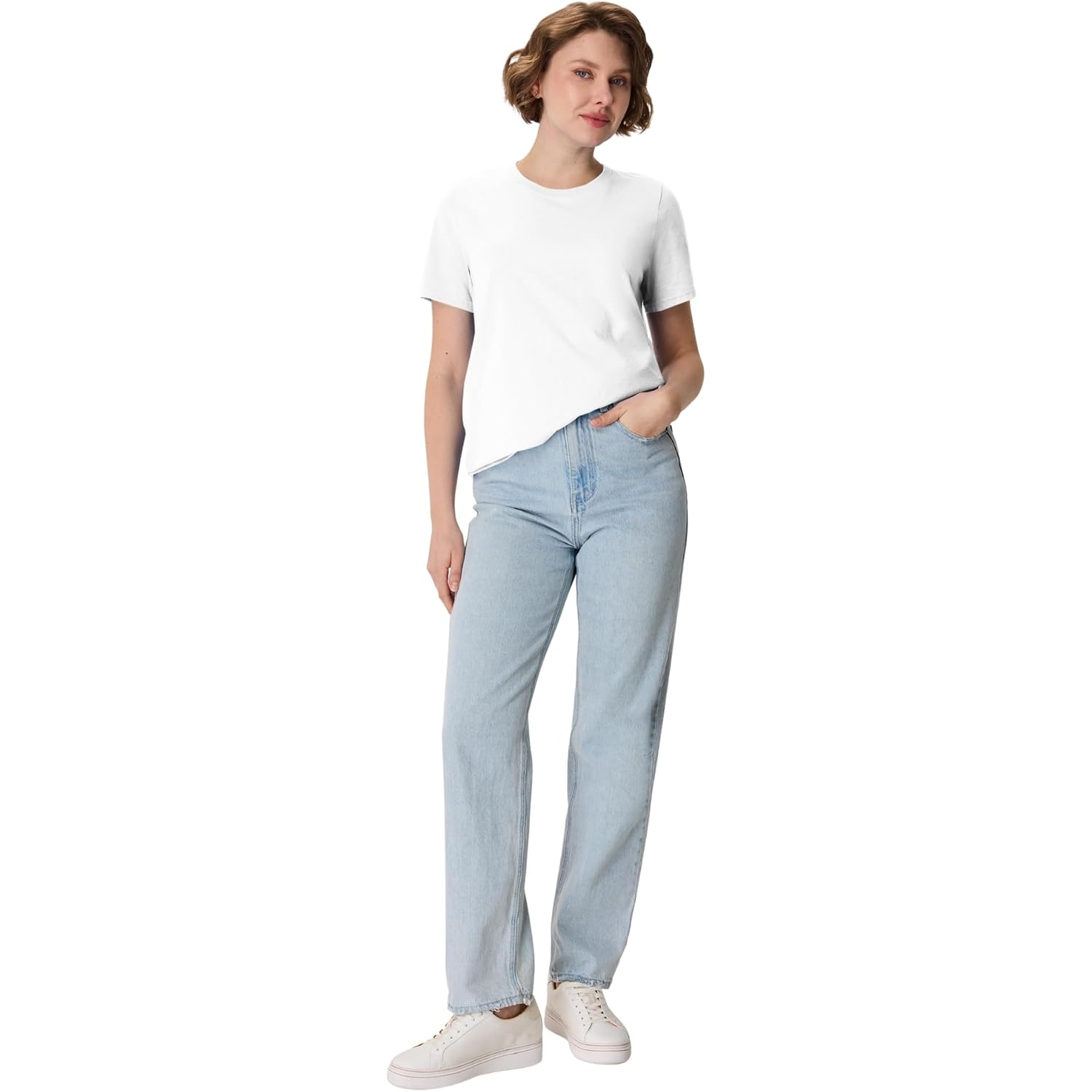 Hanes Women'S Perfect-T Crewneck T-Shirt, Lightweight Cotton Short Sleeve Tee For Women
