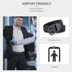 Tsa Approved Hypoallergenic Nickel Free Non Metal Belt For Men Elastic Stretch Braided Golf Accessories Belt 1.38"