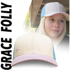 Grace Folly Beach Trucker Hats for Women- Snapback Baseball Cap for Summer