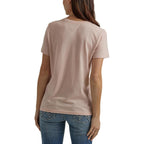 Wrangler Womens Retro Short Sleeve Graphic T-Shirt Peach Whip Heather