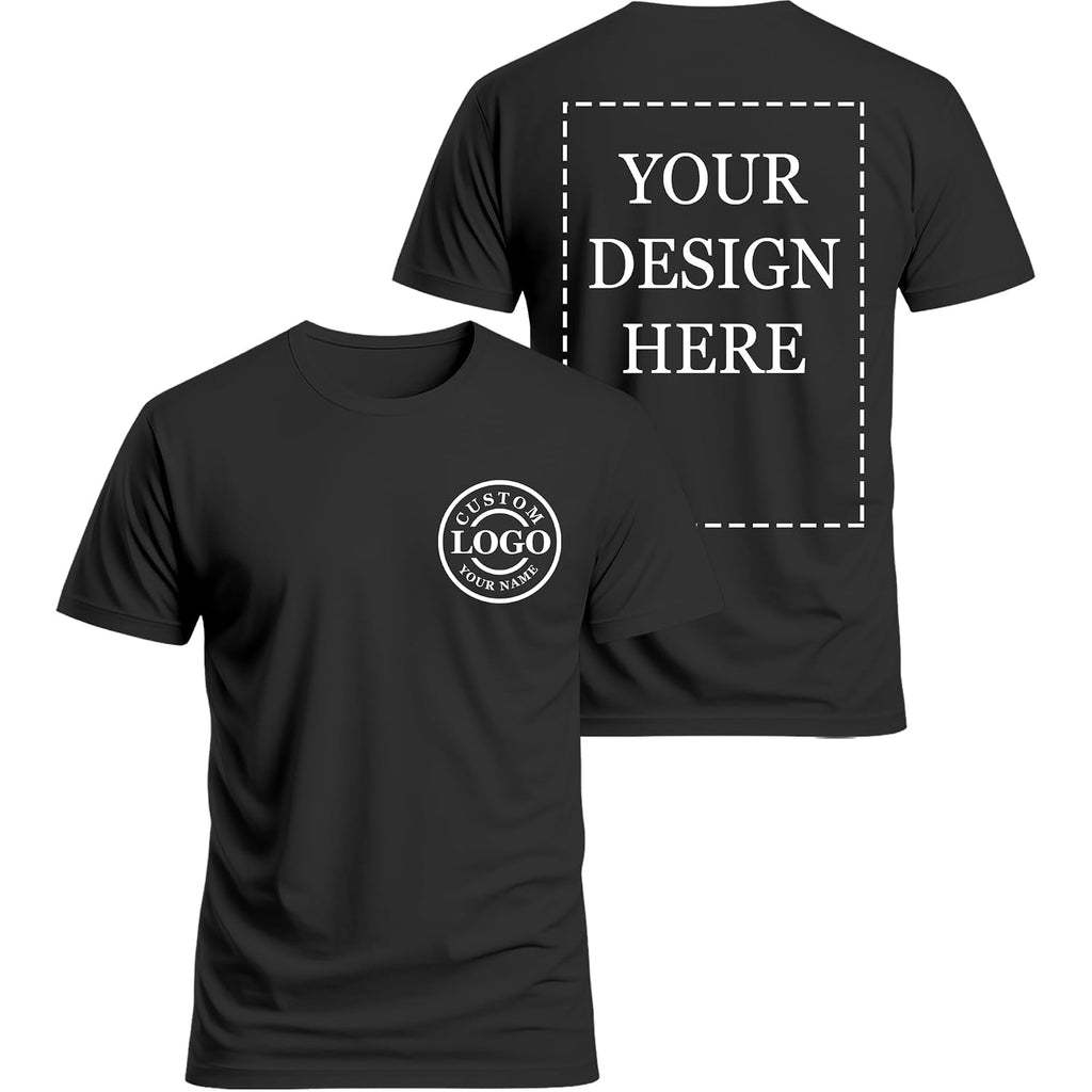Custom T Shirts For Men Women,Personalized Shirts With Photo Logo Text,Customized T-Shirt For Front & Back Print
