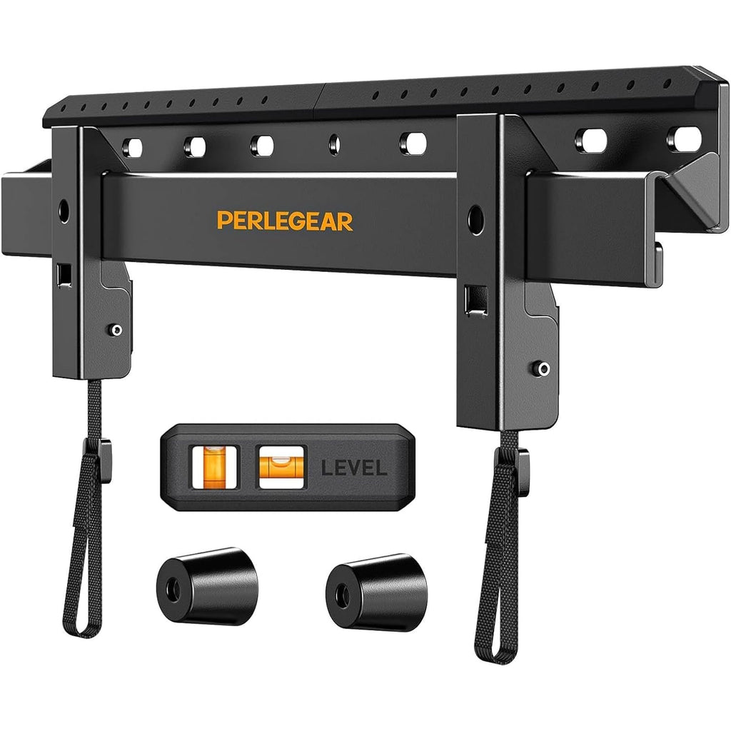 Perlegear No Drill TV Wall Mount for Most 24-65 Inch TVs up to 100 lbs, Studless TV Mount, Drywall TV Bracket with Max VESA 400x400mm, No Stud, Easy Install, Low Profile, PGMT7