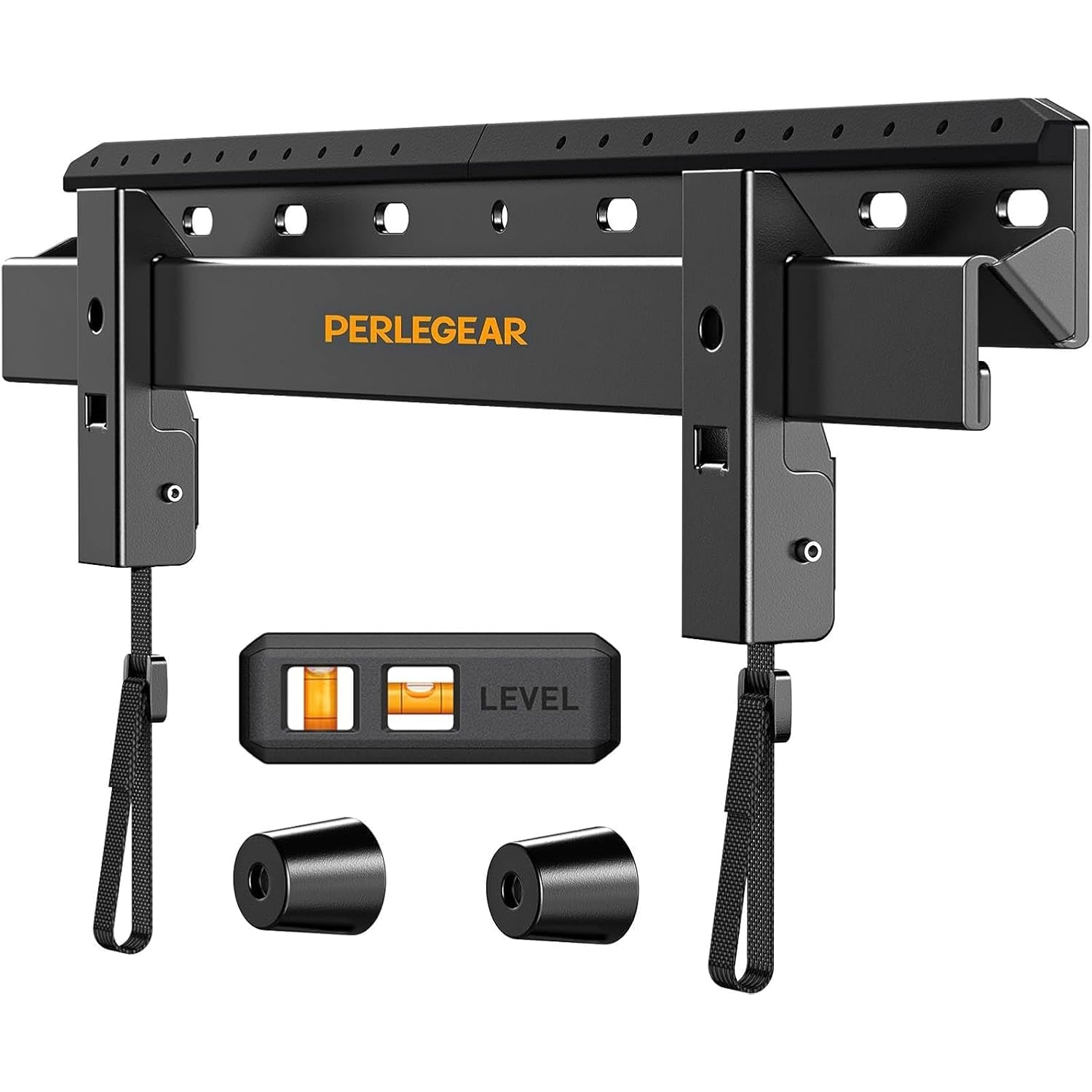 Perlegear No Drill TV Wall Mount for Most 24-65 Inch TVs up to 100 lbs, Studless TV Mount, Drywall TV Bracket with Max VESA 400x400mm, No Stud, Easy Install, Low Profile, PGMT7