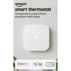 Amazon Smart Thermostat – Save Money And Energy - Works With Alexa And Ring - C-Wire Required