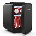 Mini Fridge, 4 Liter/6 Can Portable Refrigerator For Bedroom Office Dorm Car– Fast Cooling, Low Noise, 100-125V Ac/5-12V Usb Small Compact Refrigerator For Skincare, Food, Drinks(Black)