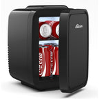 Mini Fridge, 4 Liter/6 Can Portable Refrigerator For Bedroom Office Dorm Car– Fast Cooling, Low Noise, 100-125V Ac/5-12V Usb Small Compact Refrigerator For Skincare, Food, Drinks(Black)