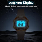 Bofan Waterproof Sports Women'S Digital Watch Chronograph Silicone Strap Watch