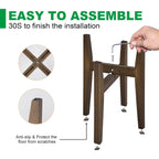 Adjustable Plant Stand, Bamboo Mid Century Modern Indoor Plants Stands, Corner Flower Holder For Living Room, Fits 8 To 12 Inches Pots, (Pot & Plant Not Included)(Walnut, 1 Pack)