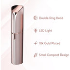 innobeaut Facial Hair Removal for Women, Electric Painless Facial Hair Remover for Face, Lip, Chin with USB Rechargeable and 2 Replacement Heads,Rose Gold