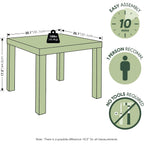 Furinno Classic Homey Square Parsons Side End Table, 1-Pack, Black