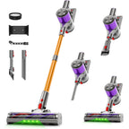 Cordless Stick Vacuum Cleaner, 40Kpa Powerful Suction Vacuum Cleaner With Led Headlight, Detachable Battery, 8-In-1 Lightweight Handheld Vacuums For Pet Hair Carpet And Hardwood Floor, Purple