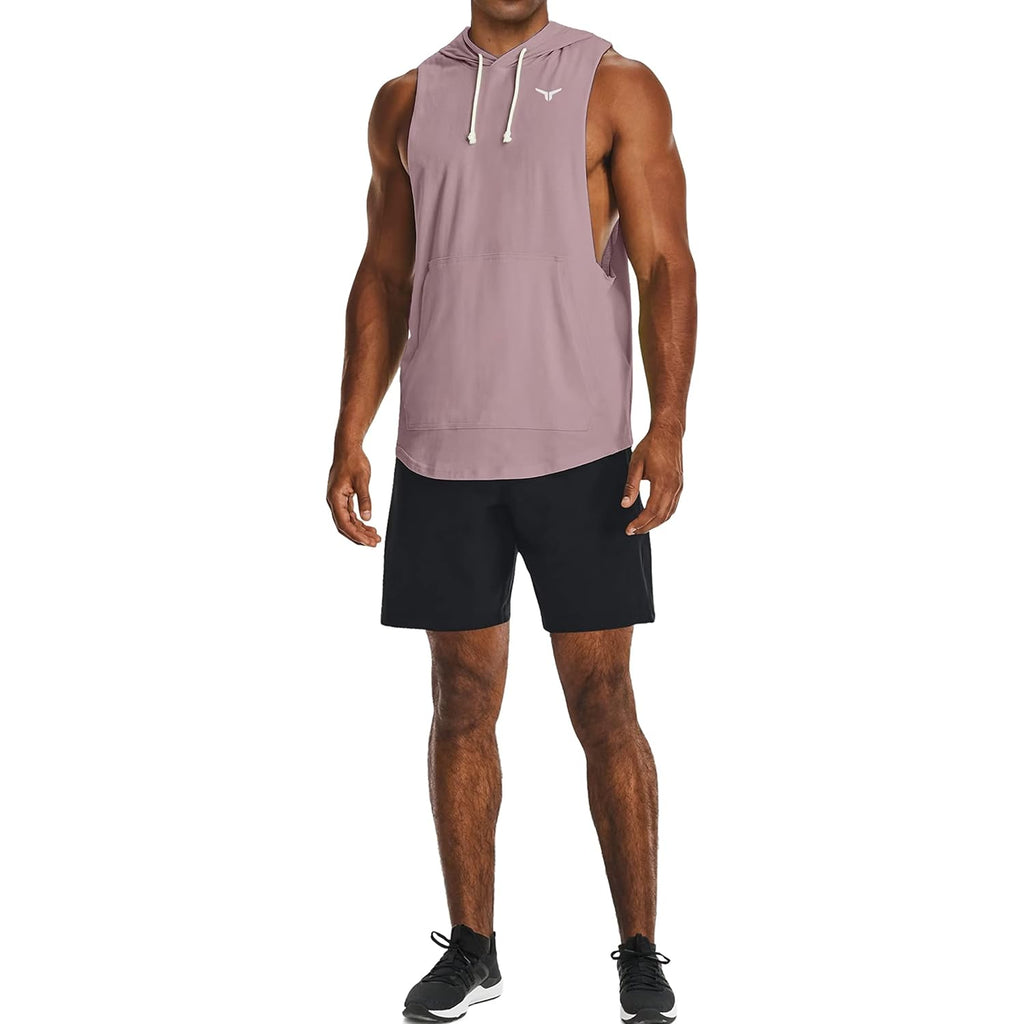 Men'S Icon Cut Off Workout Hoodies Gym Muscle Tank Shirts Sleeveless Training Hoodies