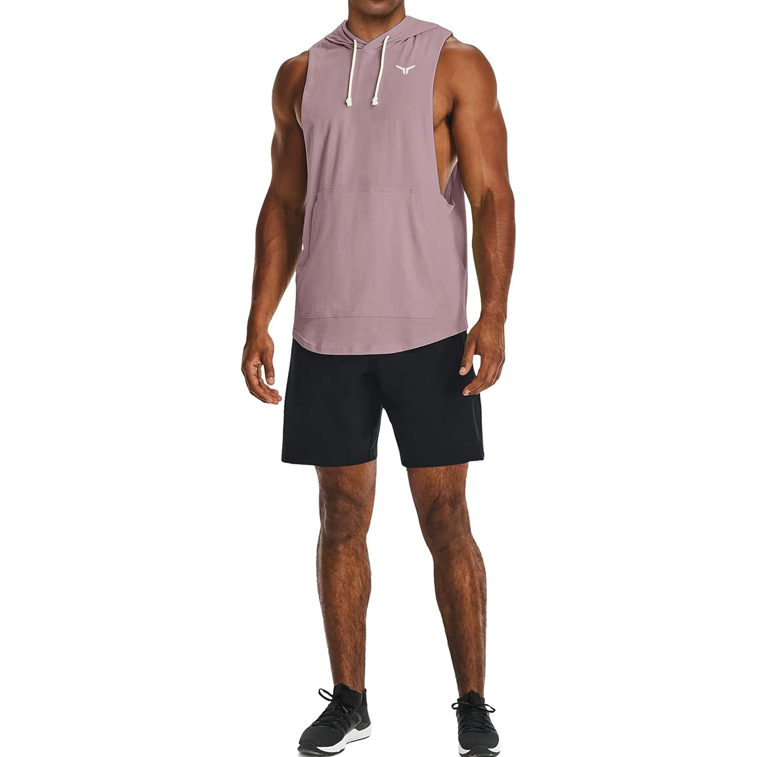 Men'S Icon Cut Off Workout Hoodies Gym Muscle Tank Shirts Sleeveless Training Hoodies