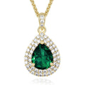 Birthday Gifts for Wife-18K Gold Plated Teardrop Birthstone Necklace- with Light-Up Gift Box,Anniversary Birthday Gifts for Women Her Wife Girlfriend Mom,Womens Jewelry
