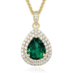 Birthday Gifts for Wife-18K Gold Plated Teardrop Birthstone Necklace- with Light-Up Gift Box,Anniversary Birthday Gifts for Women Her Wife Girlfriend Mom,Womens Jewelry