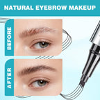 Eyebrow Pencil with 4 Tip Microblade for Natural Eyebrow Makeup Eyebrow Microblading Pen Waterproof &Smudge-Proof (4# Black)