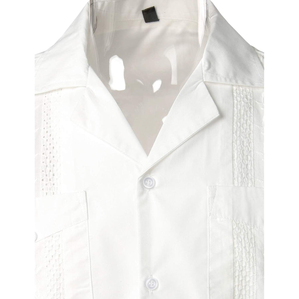 Vatpave Mens Short Sleeve Button Down Cuban Guayabera Shirts