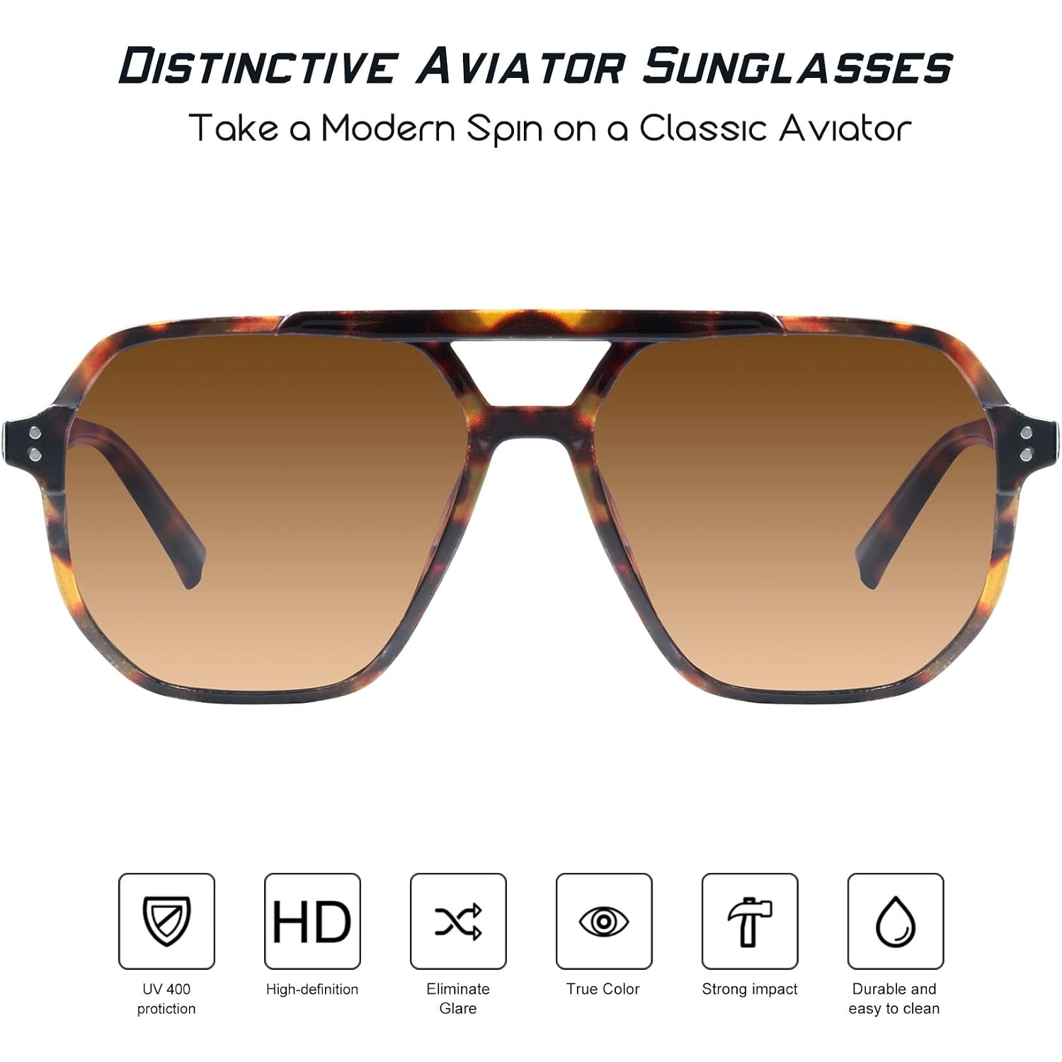 mosanana Oversized Aviator Sunglasses for Women and Men with Polarized Lens MS52243 C7-tortoise