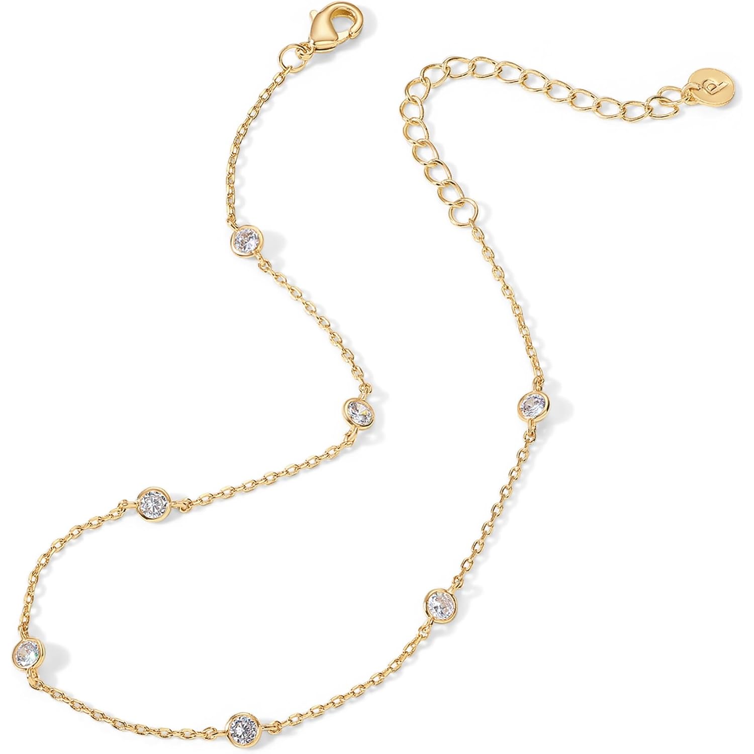 PAVOI 14K Gold Plated Anklet for Women - Trendy Link Chain Ankle Bracelet Summer Jewelry - Boho Dainty Anklets with Cubic Zirconia, Beaded, Evil Eye, Star, Station, Pearls Adjustable Gold Jewelry