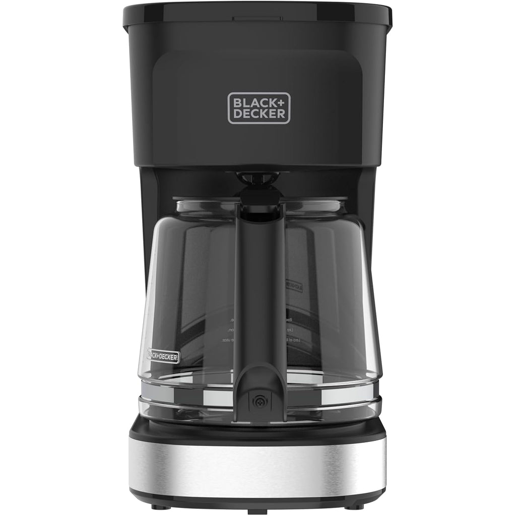 Black+Decker Cafécraft 12-Cup Coffee Maker, One-Switch Drip Coffeemaker With Vortex Showerhead Technology, Sneak-A-Cup, Keep Warm Function, Stainless Steel