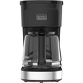 Black+Decker Cafécraft 12-Cup Coffee Maker, One-Switch Drip Coffeemaker With Vortex Showerhead Technology, Sneak-A-Cup, Keep Warm Function, Stainless Steel