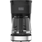 Black+Decker Cafécraft 12-Cup Coffee Maker, One-Switch Drip Coffeemaker With Vortex Showerhead Technology, Sneak-A-Cup, Keep Warm Function, Stainless Steel