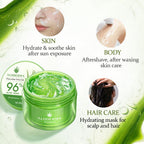 Aloderma Aloe Vera Gel Made Within 12 Hours Of Harvest With 96% Pure Organic Aloe Vera For Skin, Scalp, & Hair, Soothing Aloe Face Moisturizer, Multipurpose, Hydrating Aloe Gel, 7.05Oz