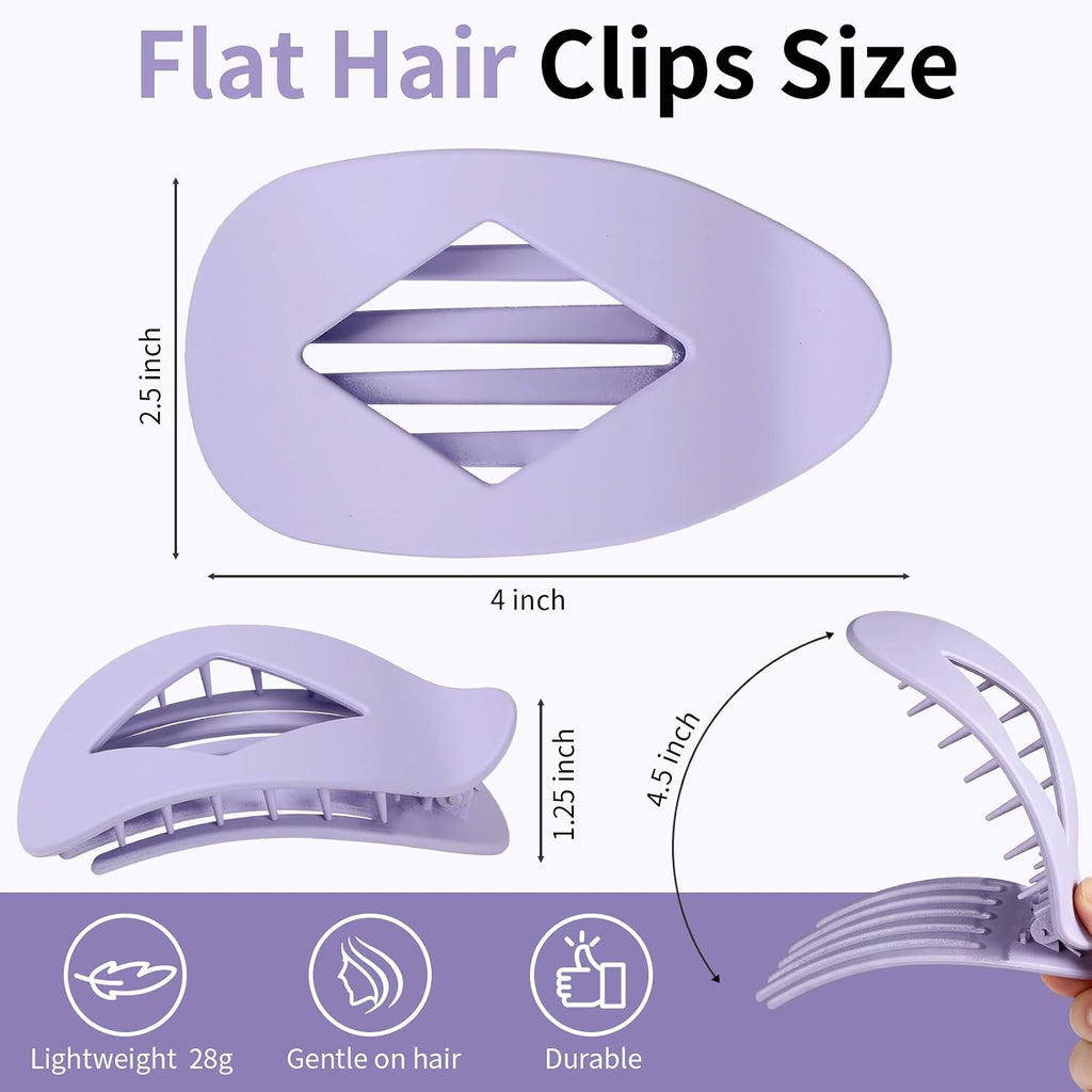 10 Pcs Flat Hair Clips For Women - 4.2 Inch Hair Claw Clips, Neutral Leopard Hair Accessories For Daily Styling (Corlorful)