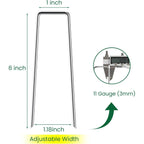 6 Inches Heavy Duty Galvanized Steel Garden Stakes Staples Securing Pegs For Securing Weed Fabric Landscape Fabric Netting Ground Sheets And Fleece, Christmas Decoration, Accessories (10, Silver)