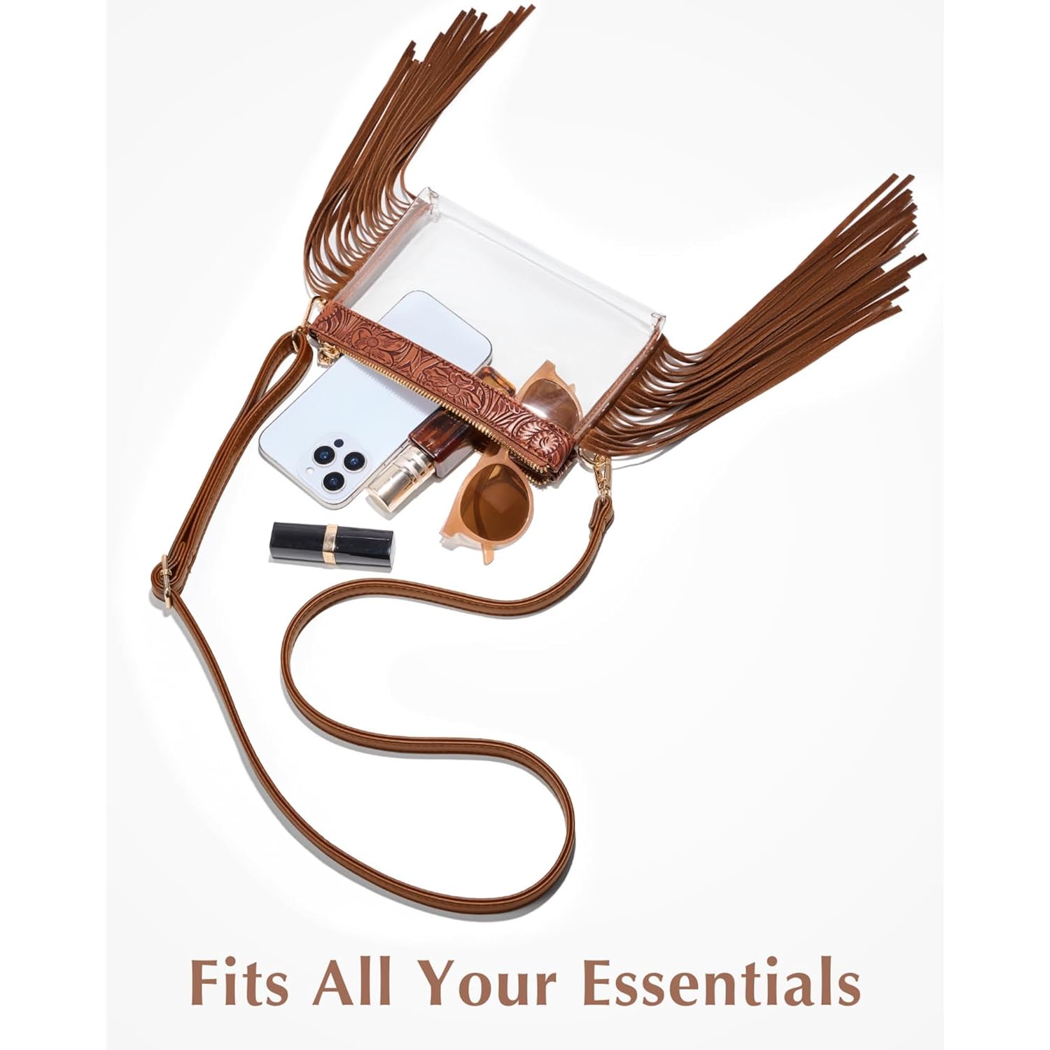 Clear Bag For Stadium Events, Stadium Approved Small Clear Purse For Women, Crossbody Bag For Concerts & Sports