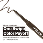 Clio Extreme Gelpresso Pencil Eyeliner, Gel Smooth Waterproof Formula, High Pigment Color, Smudge Proof Long Wear, Creamy Glide, Tightline Blend Control, Safe For Sensitive Eyes (002 Deep Brown)