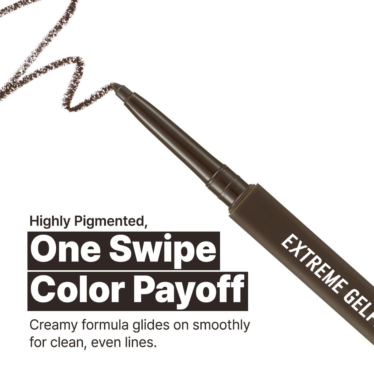 Clio Extreme Gelpresso Pencil Eyeliner, Gel Smooth Waterproof Formula, High Pigment Color, Smudge Proof Long Wear, Creamy Glide, Tightline Blend Control, Safe For Sensitive Eyes (002 Deep Brown)
