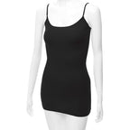 Bozzolo Women's Ladies Adjustable Spaghetti Strap Basic Long Cami Tunic Tank Top