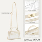 Telena Clear Bag For Stadium Events Pvc Transparent Crossbody Purse For Women With Adjustable Strap For Concerts Game Day