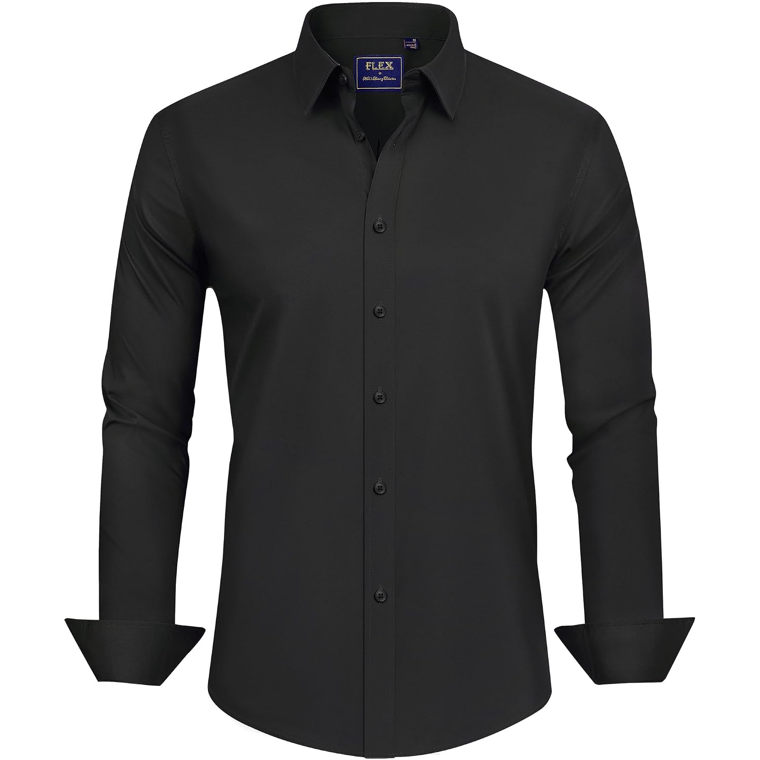 J.Ver Men'S Dress Shirts Stretch Stain Shield Long Sleeve Solid Formal Shirt Business Casual Button Down Shirts