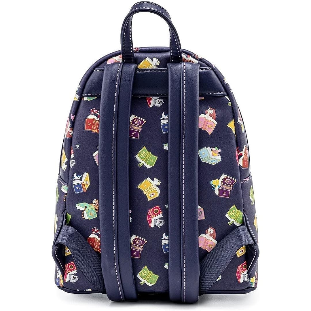Loungefly Disney Princess Books All Over Print Womens Double Strap Shoulder Bag Purse