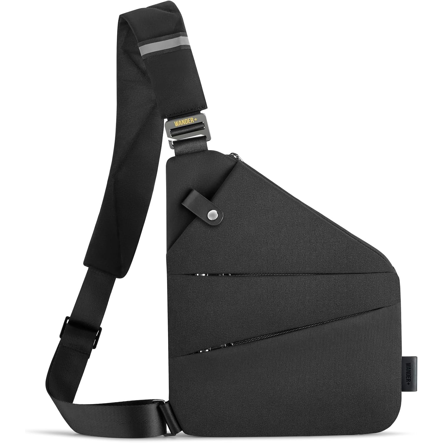 Wander Plus® Left Shoulder Anti Theft Crossbody Travel Bag For Women Men, Multi-Pocket Crossbody Bag, Slim Sling Bag