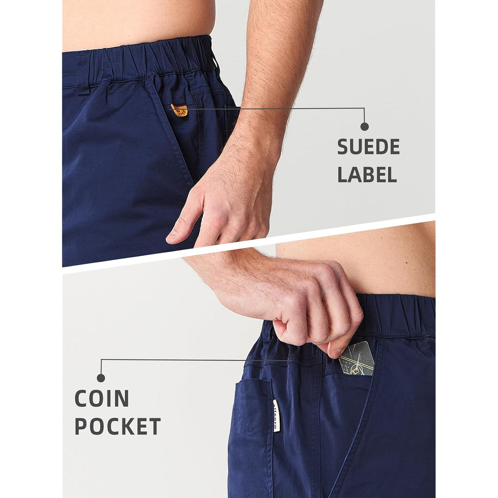 Allzero Men'S Casual Shorts 9" Classic-Fit Golf Shorts For Men Cotton Elastic Waist Multi Pockets