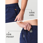 Allzero Men'S Casual Shorts 9" Classic-Fit Golf Shorts For Men Cotton Elastic Waist Multi Pockets