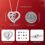 Personalized Mother Necklace Sterling Silver Birthstone Necklace for Women Mom Grandma Customized Jewelry Gifts for Christmas Mothers Day