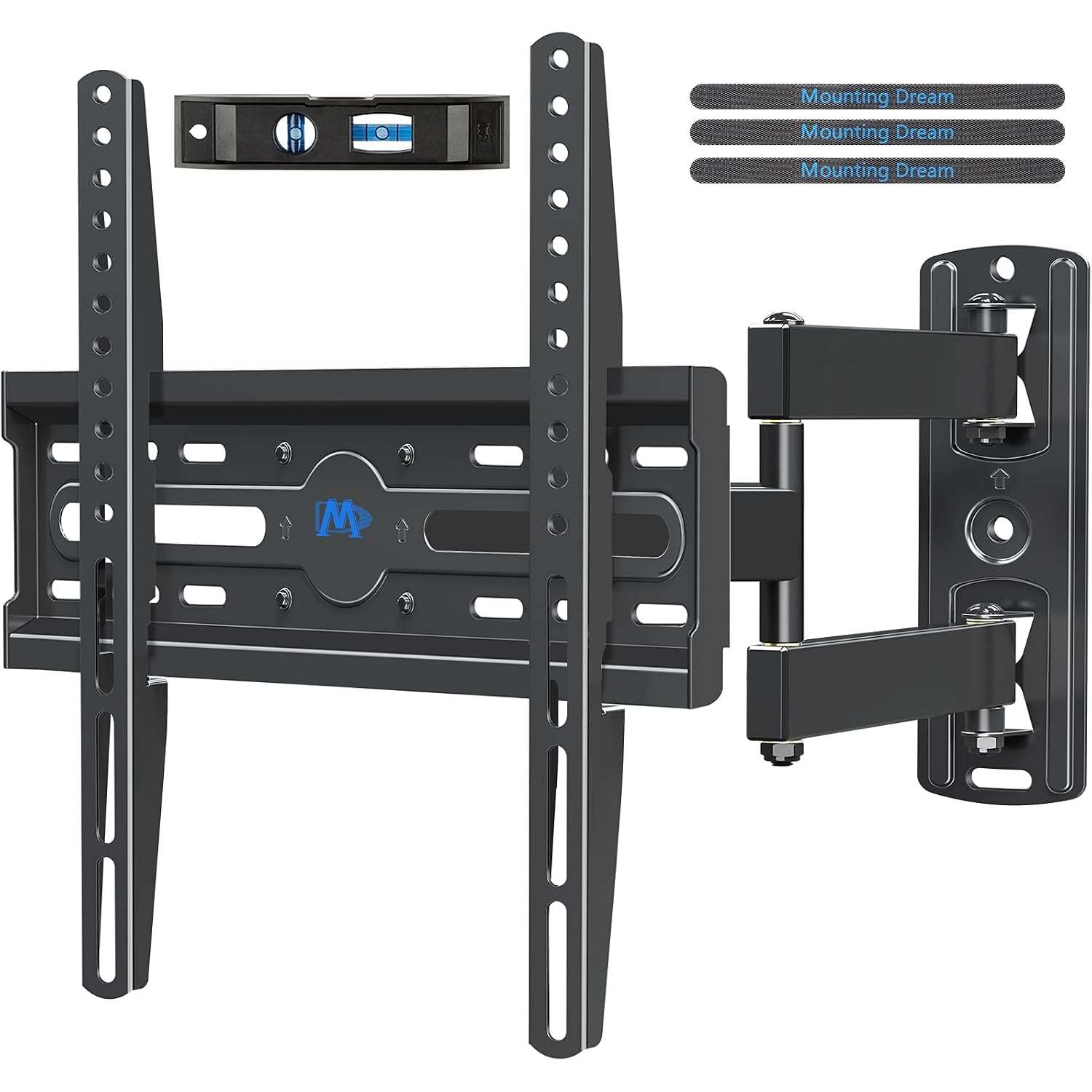 Mounting Dream Tv Wall Mount Swivel And Tilt For Most 26-55 Inch Tv, Tv Mount Perfect Center Design, Full Motion Tv Mount Bracket With Articulation, Up To Vesa 400X400Mm, 60 Lbs, Md2377