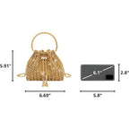 Sparkly Rhinestone Clutch Purse, Diamond Evening Bag With Chain