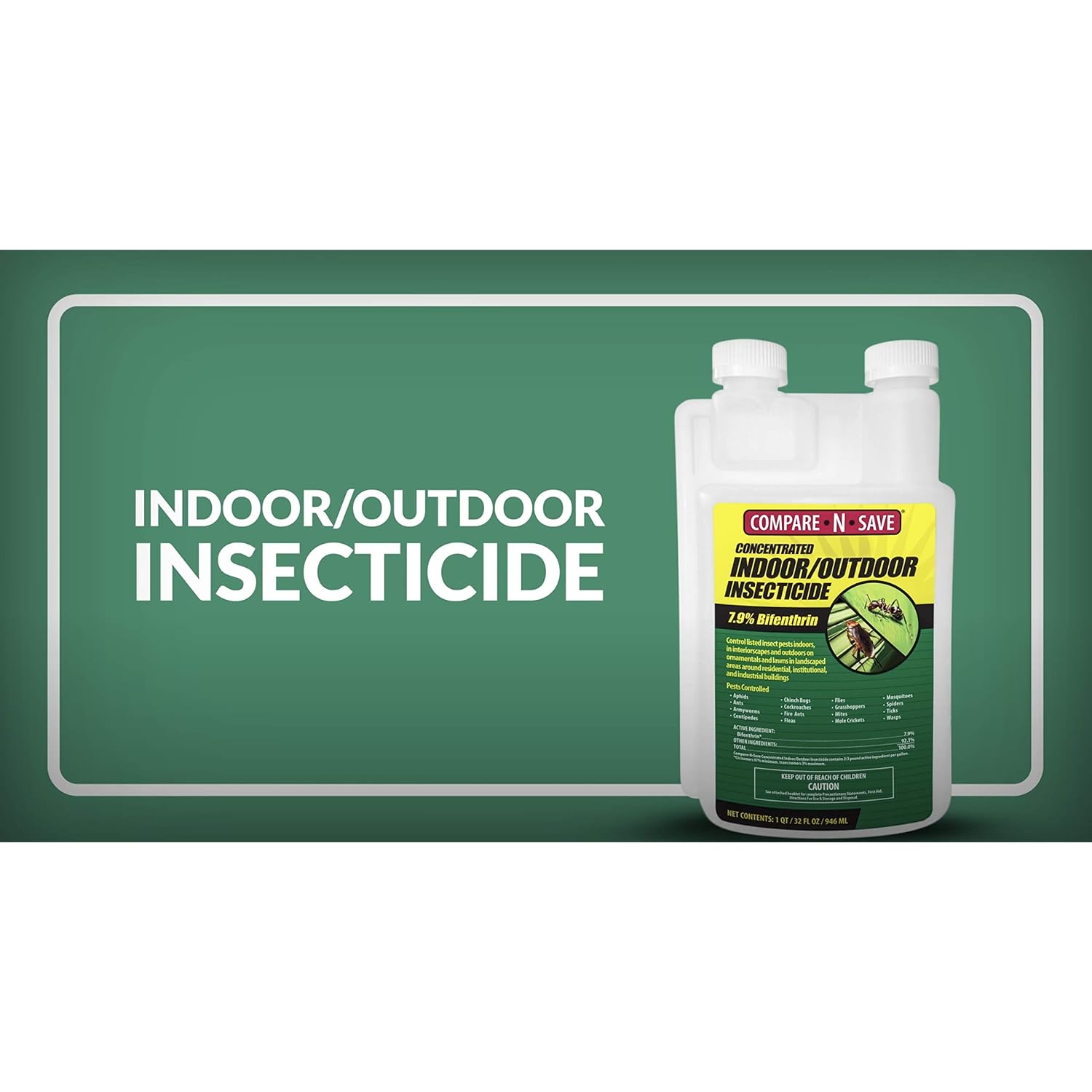 Compare-N-Save Concentrate Indoor & Outdoor Insect Control, 32 Oz, Model Number: 75366