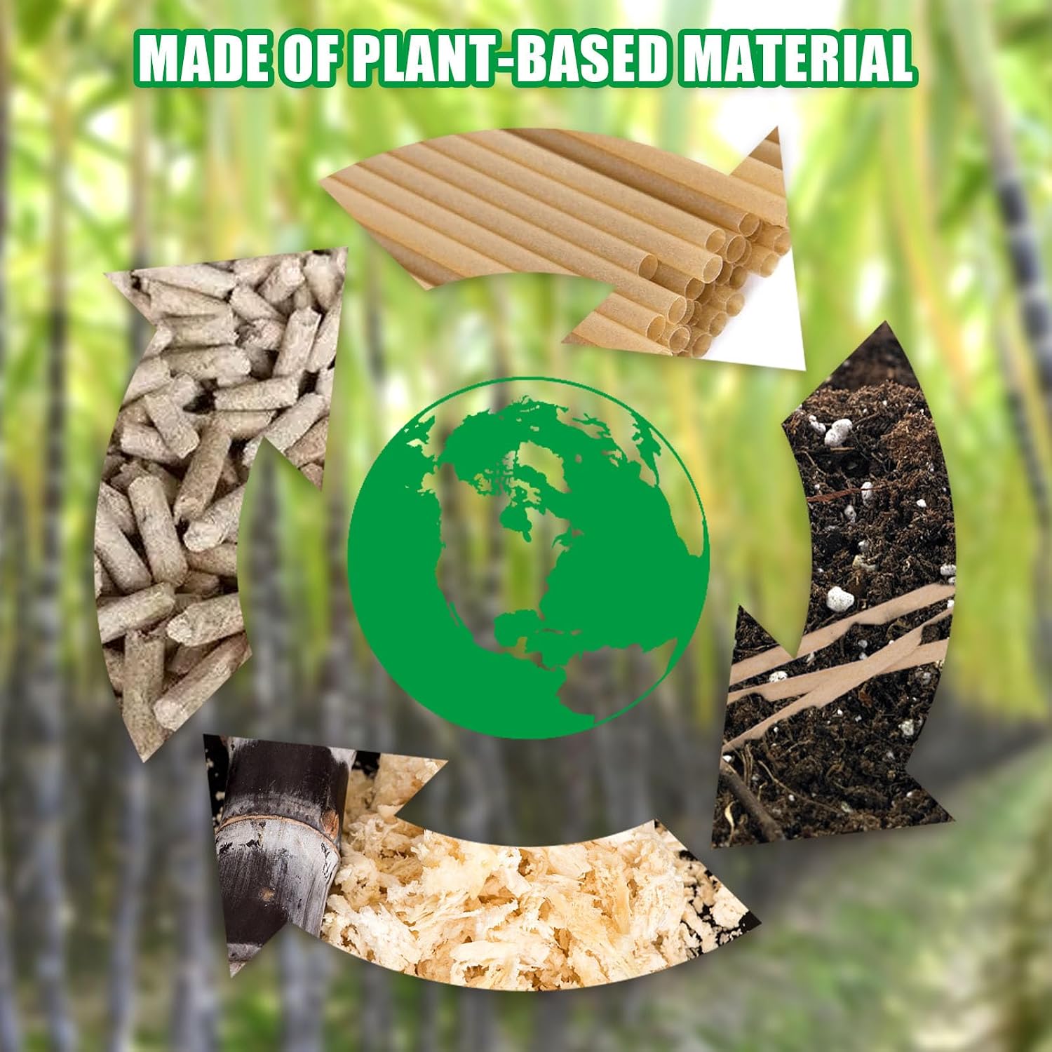 Sugarcane Straws, 200Pcs Drink Straws Disposable For Hot Cold Drinks, Coffee, Cocktail, Juice Home Favor, The Beach Party, Natural Brown